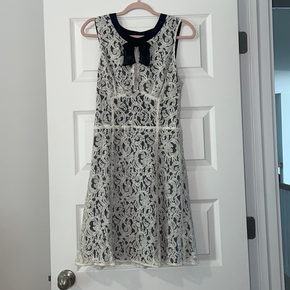 Victoria Secret black and white lace mini dress